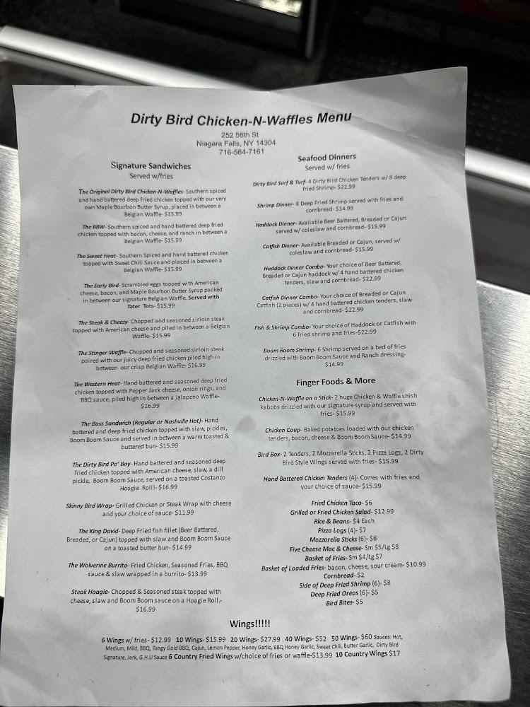 Dirty Bird Chicken N' Waffles LLC Menu image 3