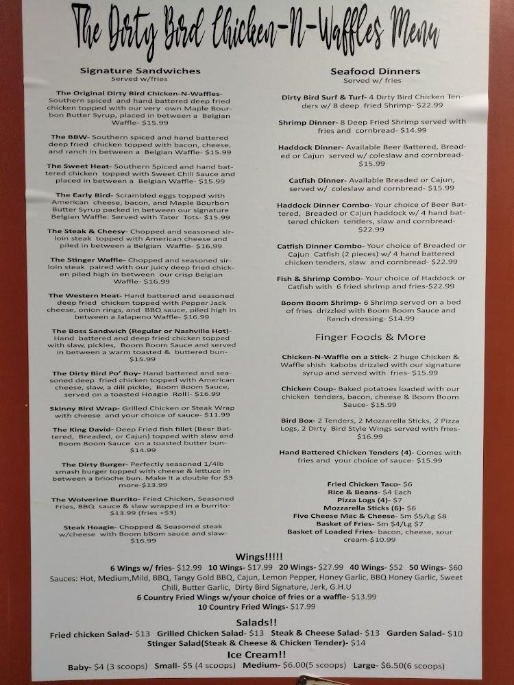 Dirty Bird Chicken N' Waffles LLC Menu image 4